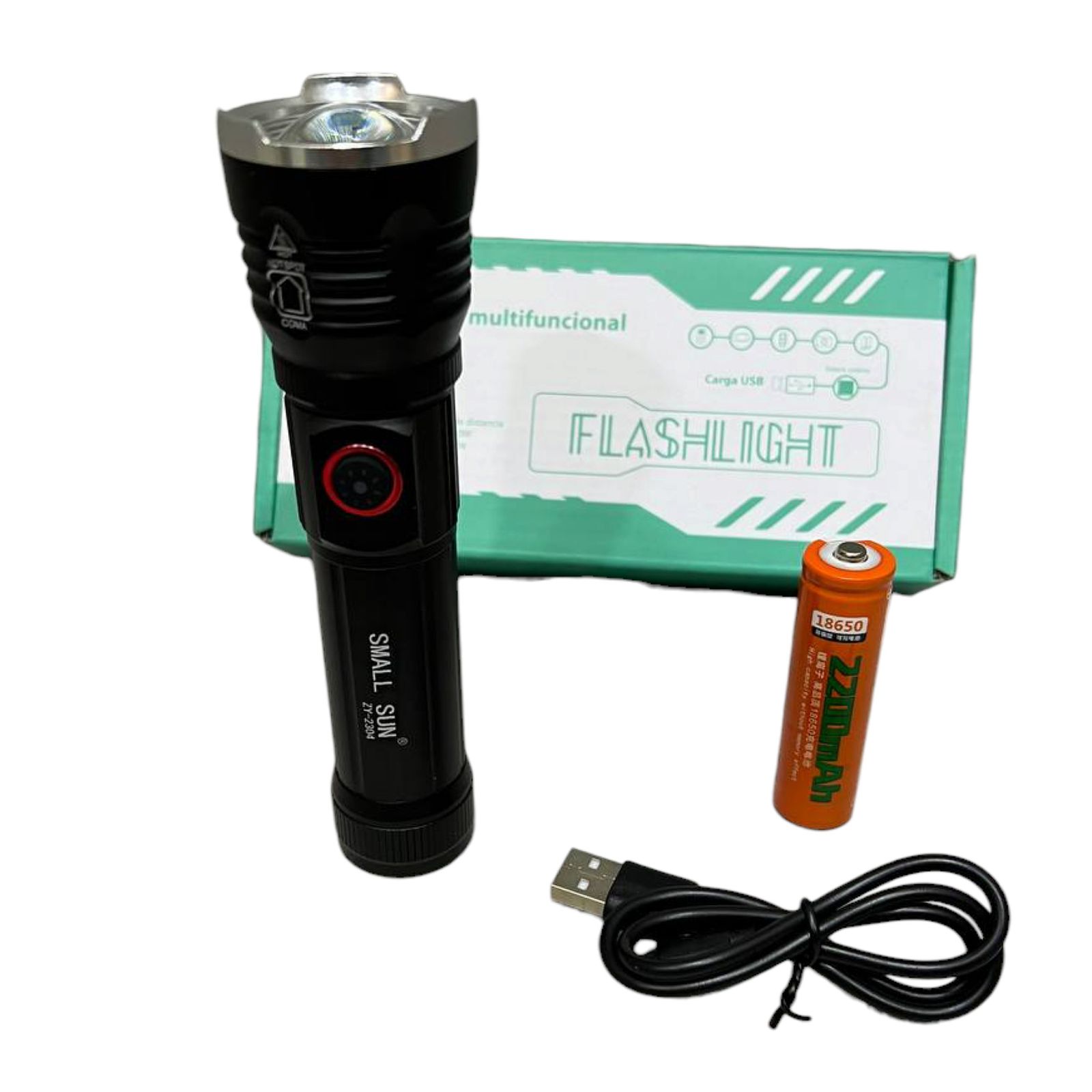 چراغ قوه LED چندکاره شارژی مگنتدار لنزدار (USB Charge)