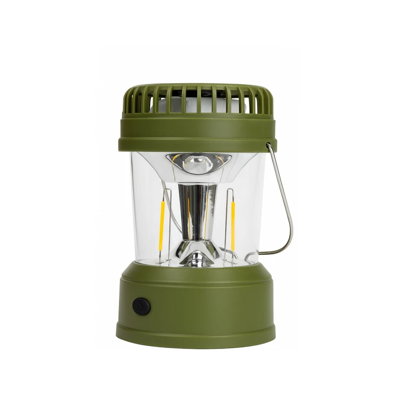 چراغ فانوسی شارژی پنکهدار مدل LF-3357 (نور آفتابی)